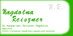 magdolna reiszner business card